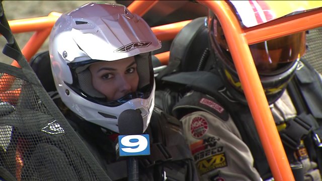 Reporter gets behind the wheel at Monster Jam