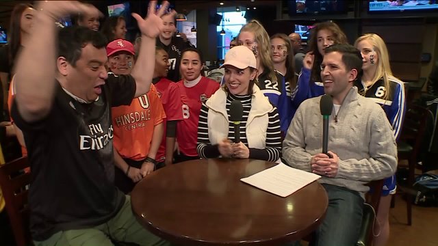 Comedian Carlos Mencia cracks up anchors at White Sox home opener