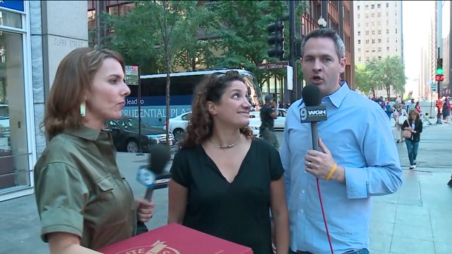 Around Town: Ana on the street with comedian Pat McGann
