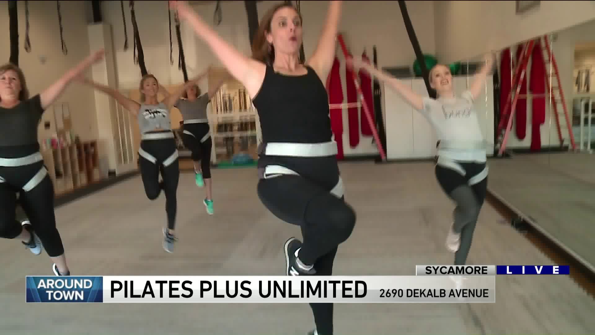 Around Town checks out a bungee exercise at Pilates Plus Unlimited