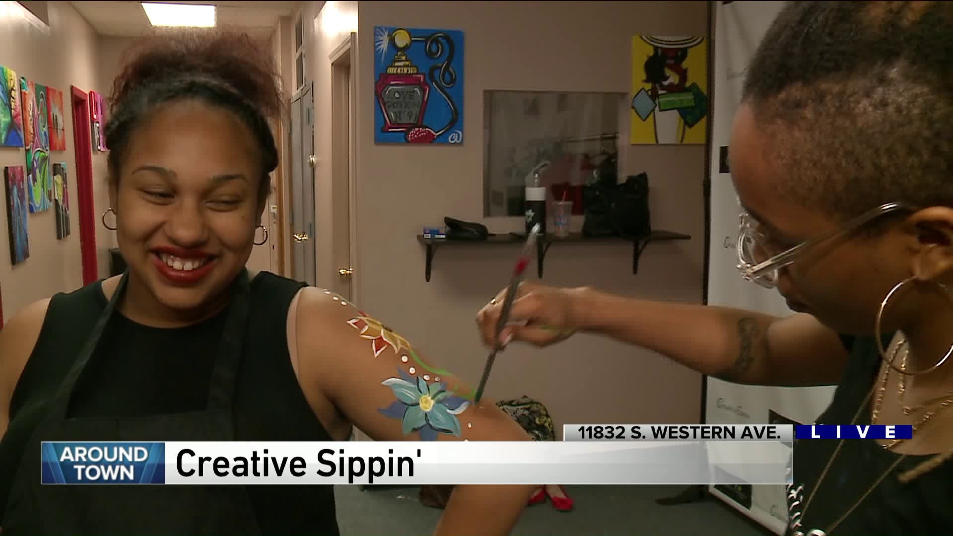 Around Town paints with Creative Sippin’