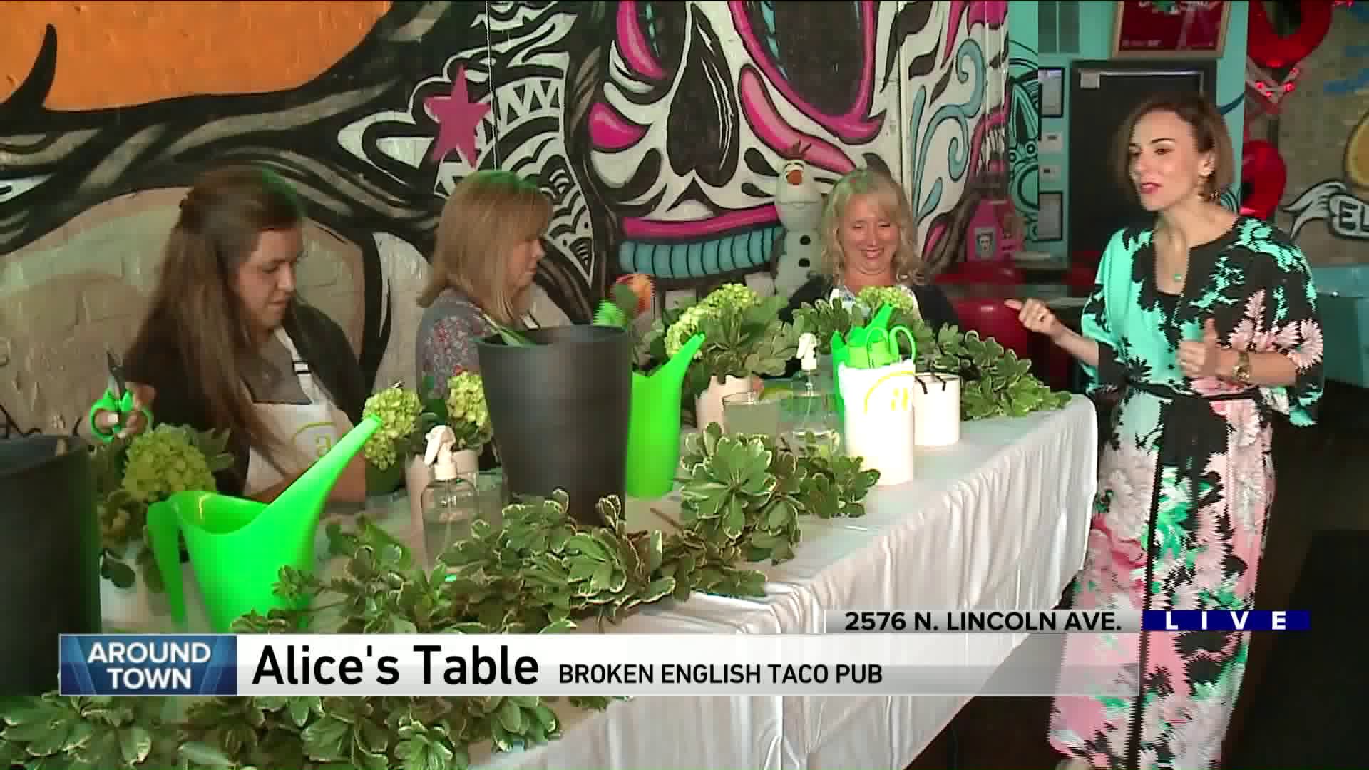 Around Town arranges flowers with Alice’s Table