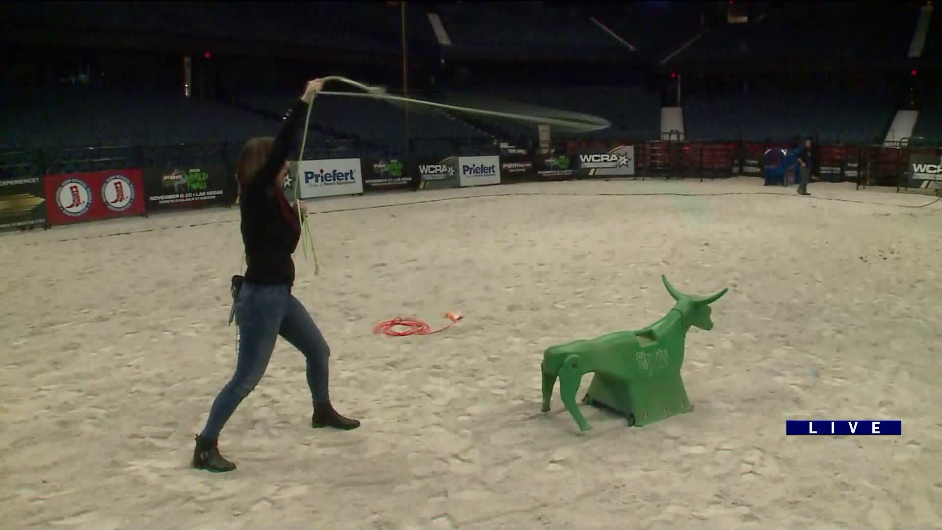 Around Town learns how to do Breakaway Roping at the Windy City Roundup