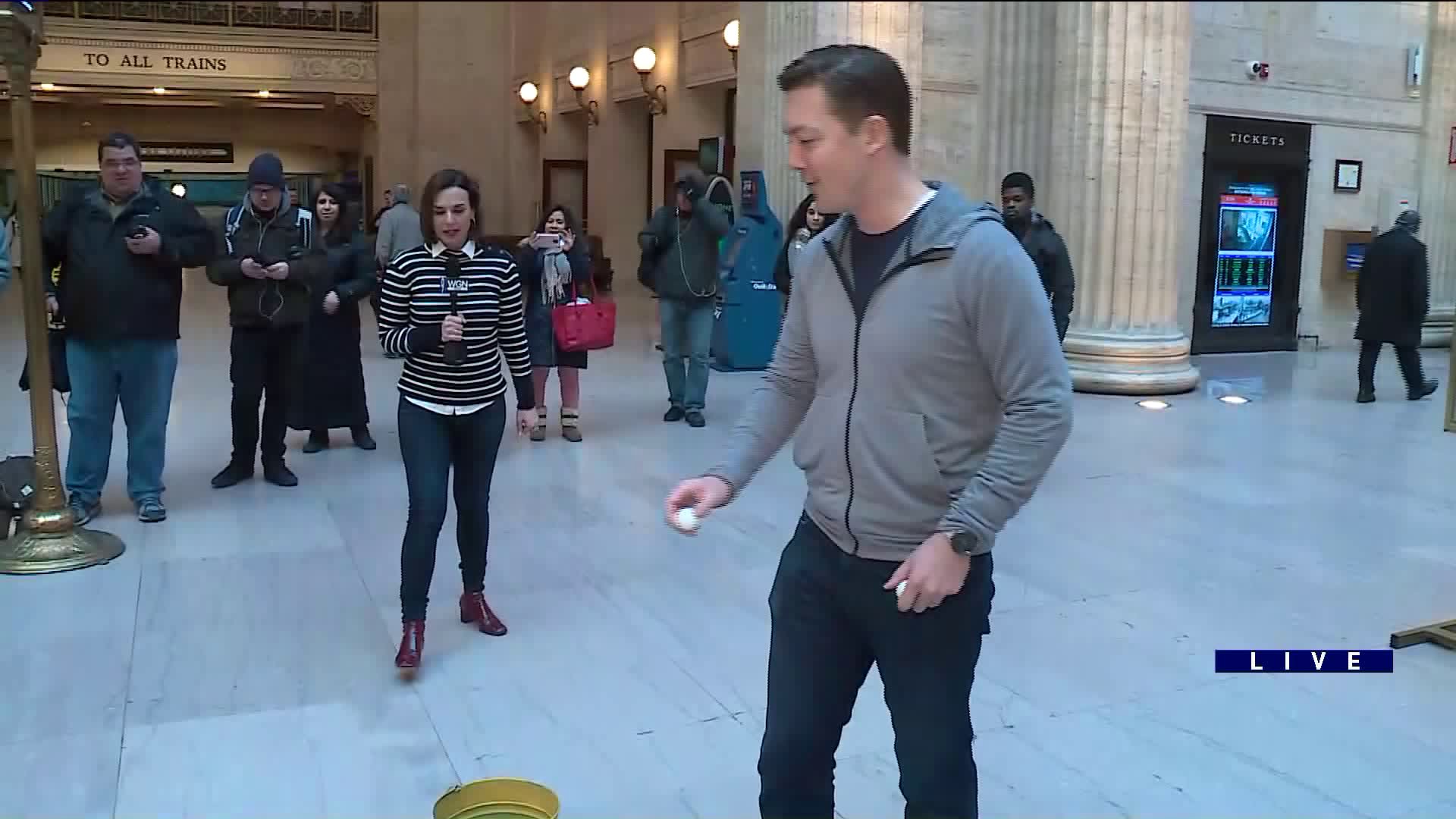 Around Town plays the Grand Prize Game at Union Station