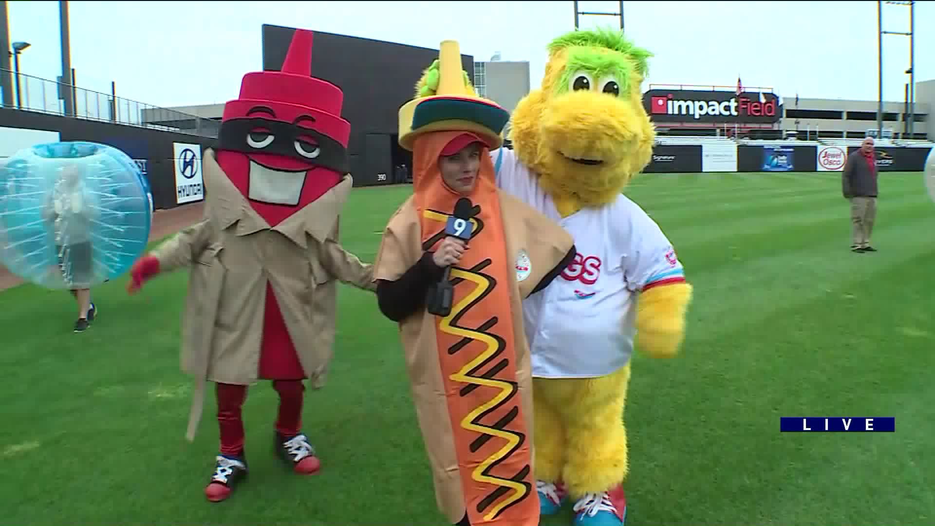 Around Town visits Impact Field prior to the Chicago Dogs Home Opener