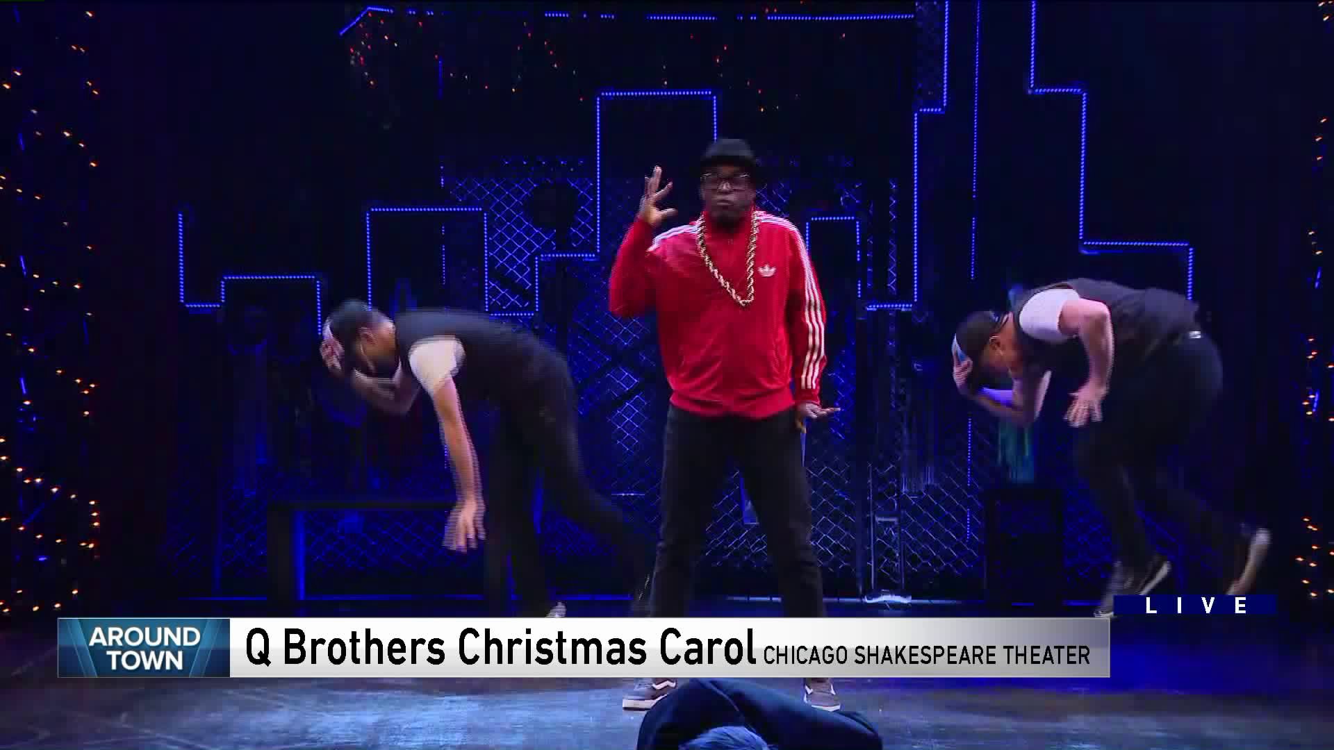 Around Town dances along with the Q Brothers Christmas Carol