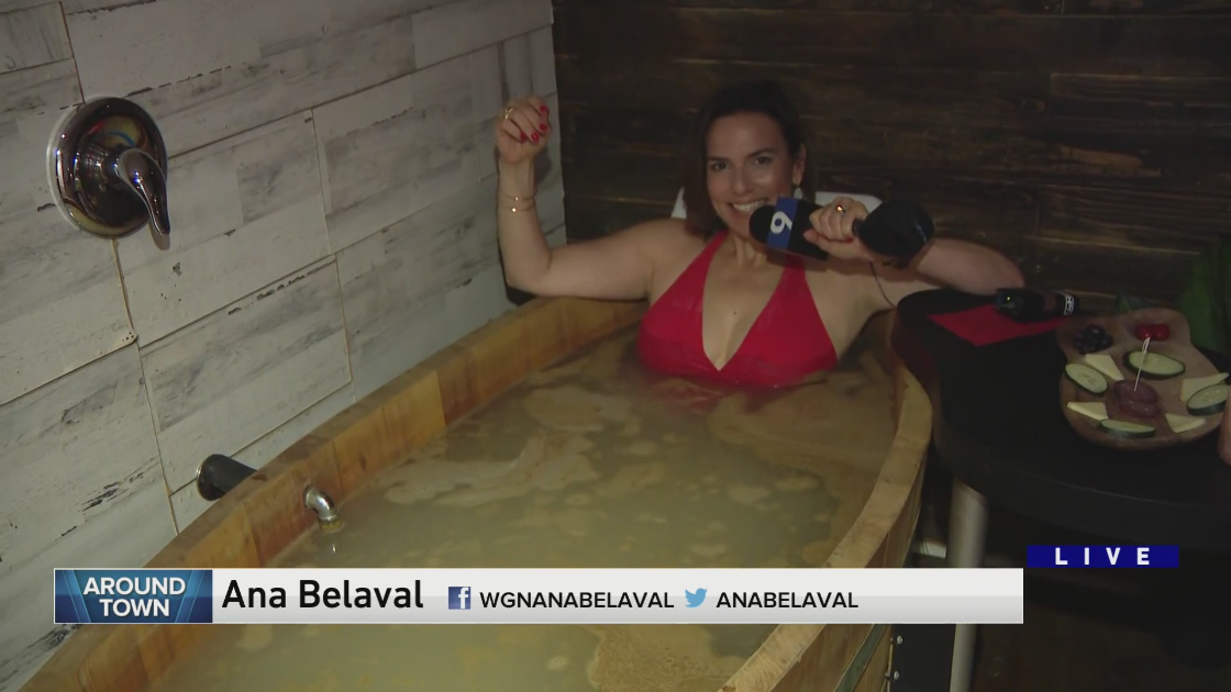 Around Town soaks in a beer bath at Piva Beer Spa