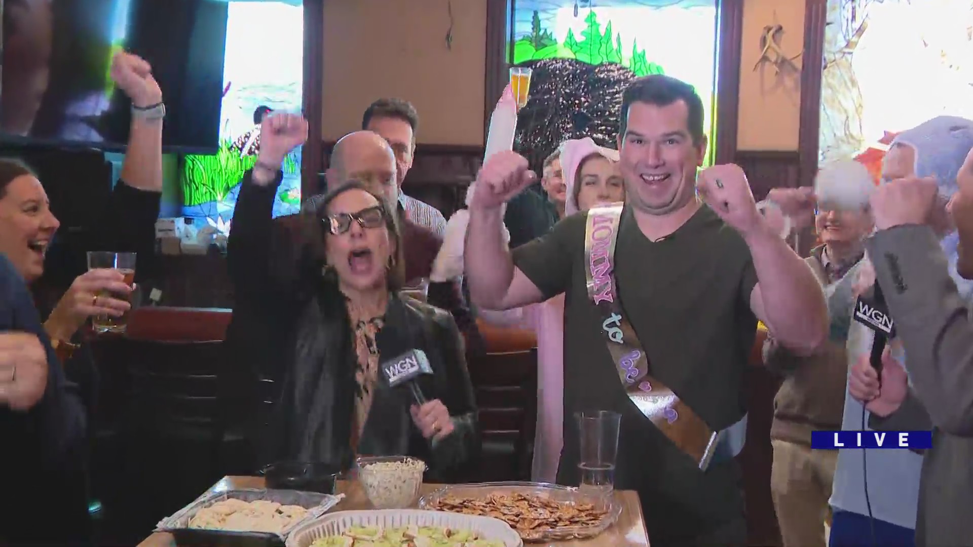 WGN employees kidnap producer Ross and take him to surprise baby shower!