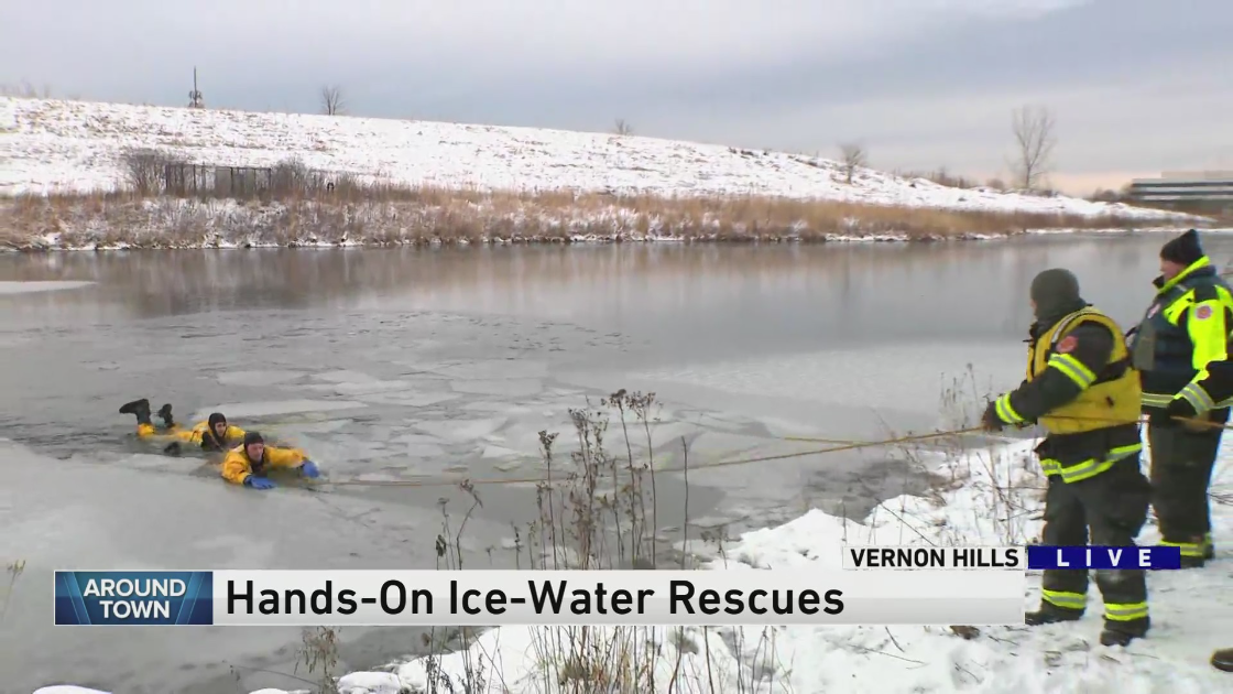 Around Town learns about ice-water rescues at Vernon Hills High School